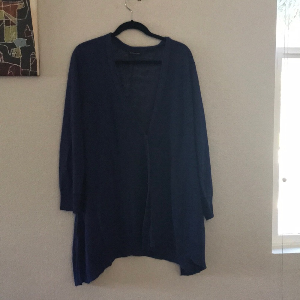 Purple lightweight cardigan sweater